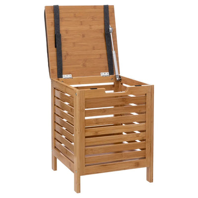 Banco Cuadrado Con Almacenamiento Con Cojin Estructura De Madera