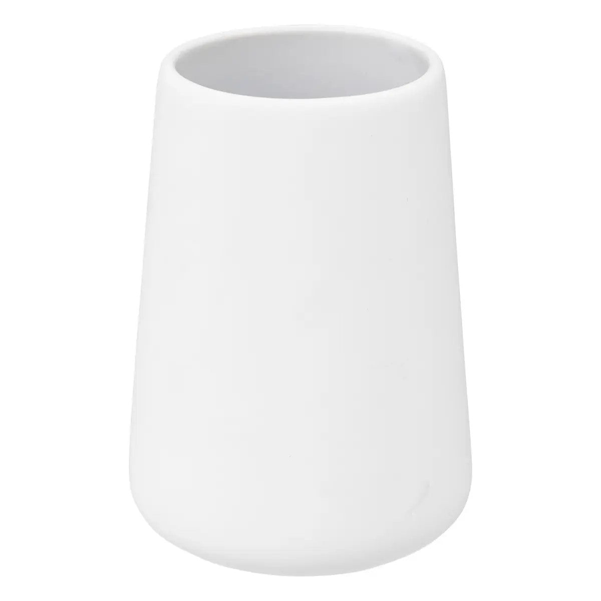 Vaso Portacepillos Blanco De Cerámica