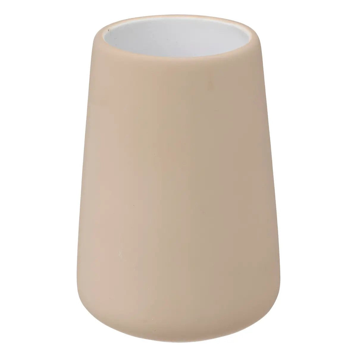 Vaso Portacepillos Beige De Cerámica