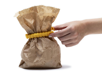 Set X 12 Ganchos Para Cerrar Bolsas (Amarillo) De Plástico