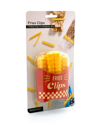 Set X 12 Ganchos Para Cerrar Bolsas (Amarillo) De Plástico