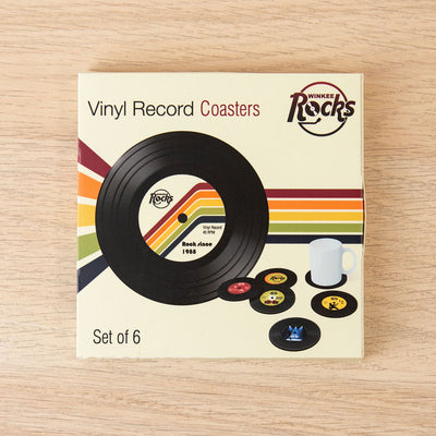 Set X 6 Posavasos Redondos Modelo Vinil De Plástico