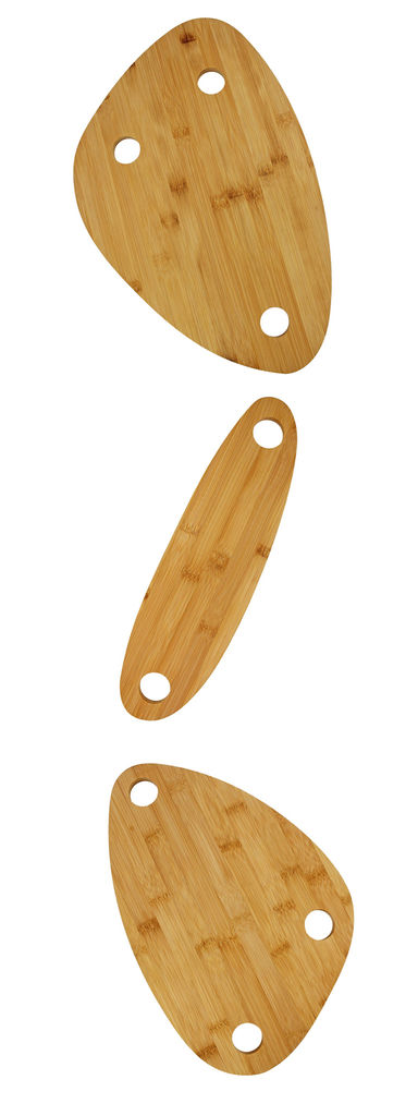 Set X 3 Tablas De Servir Ovaladas (Natural) De Madera