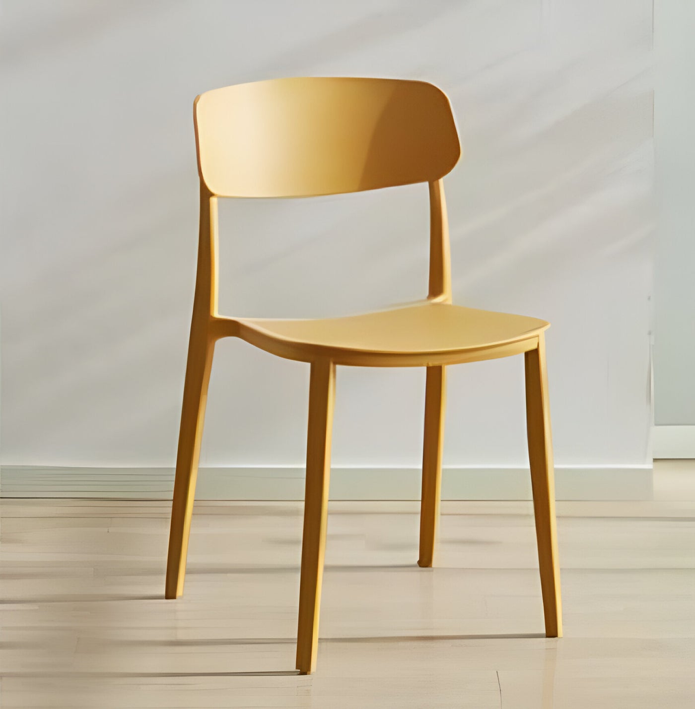 Silla De Comedor (Ocre) De Pvc