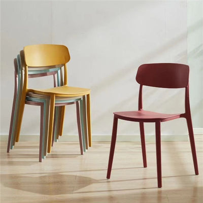 Silla De Comedor (Ocre) De Pvc