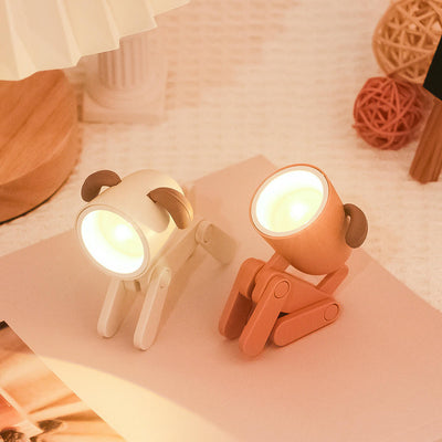 Mini Lámpara De Mesa Led (Modelo Perro) De Plástico