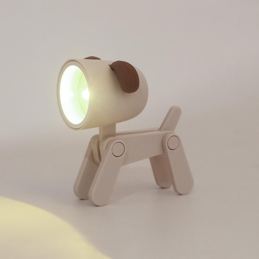 Mini Lámpara De Mesa Led (Modelo Perro) De Plástico