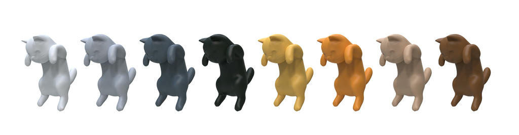 Set X 8 Marcadores Para Copas Modelo Gatos De Plástico