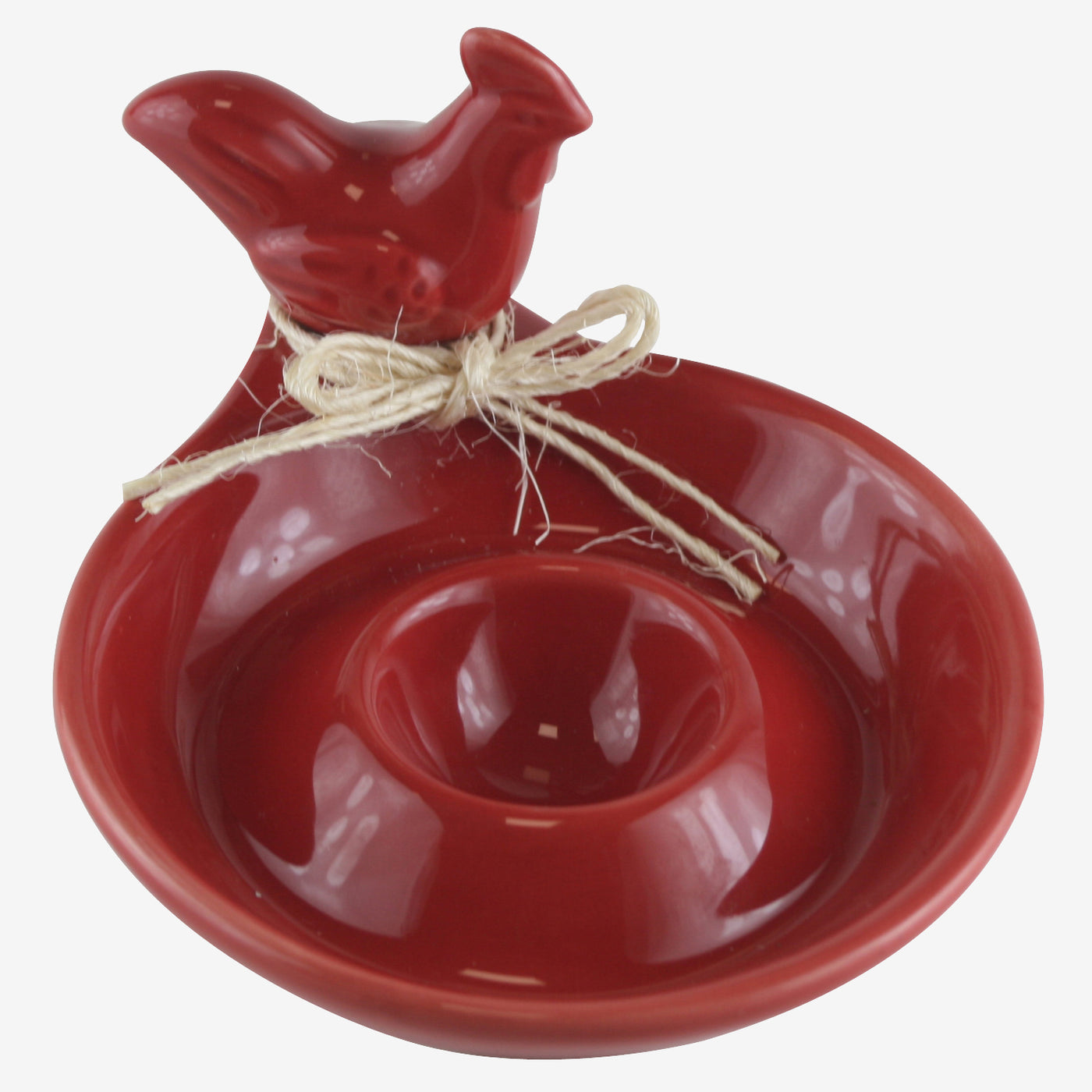 Porta Huevo (Rojo) Para 1 Unidad De Porcelana