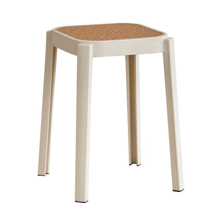 Banca Cuadrada (Beige) Trenzado (Topo) De Pvc