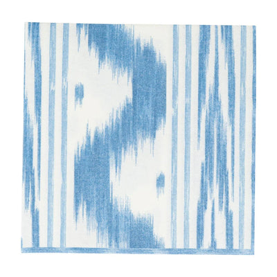 Set De 20 Servilletas (Diseño Líneas Y Puntos Azules) De Papel