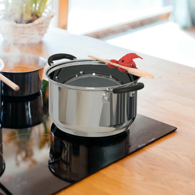 Reposa Cuchara, Soporte Para Tapas Modelo Langosta (Rojo) De Silicona