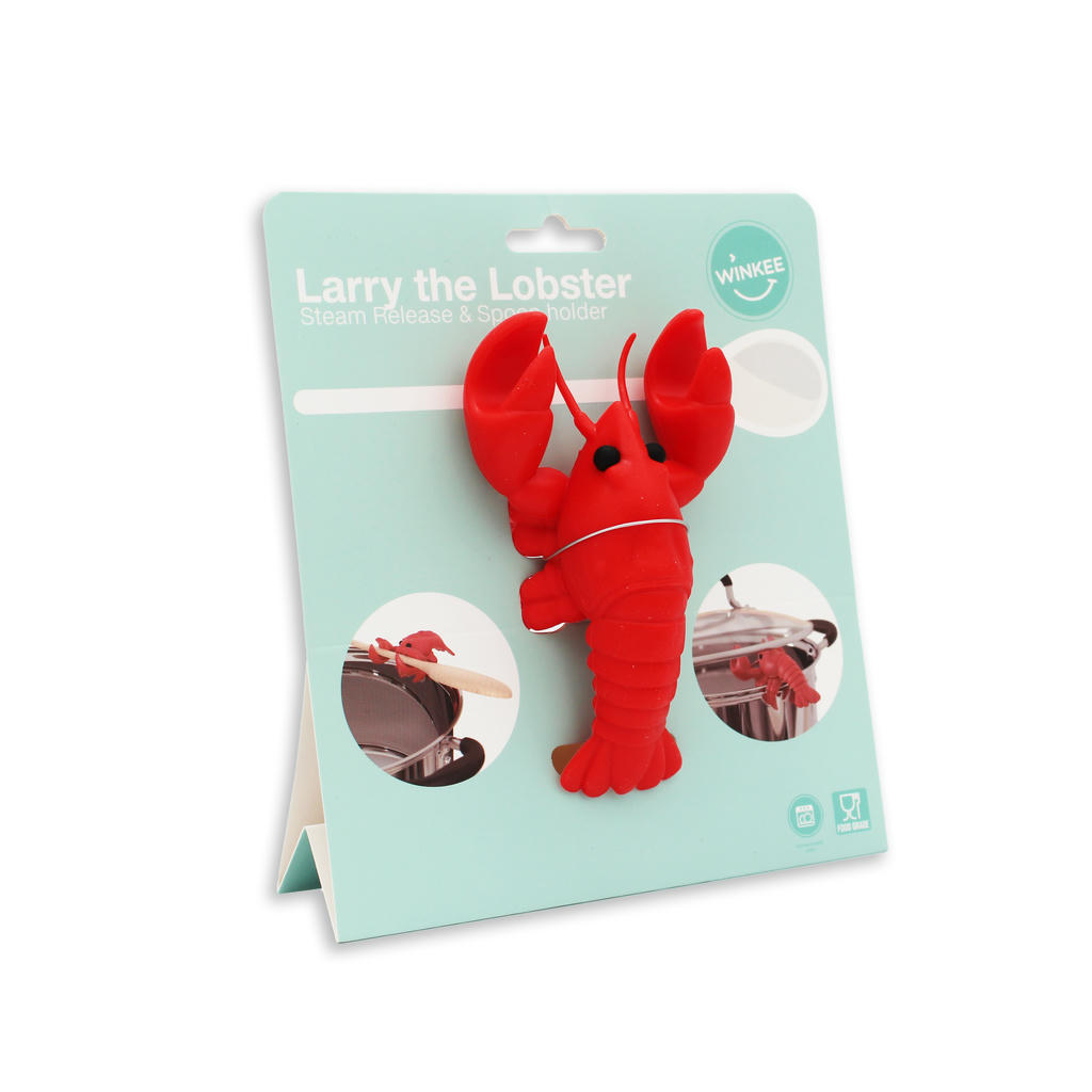 Reposa Cuchara, Soporte Para Tapas Modelo Langosta (Rojo) De Silicona