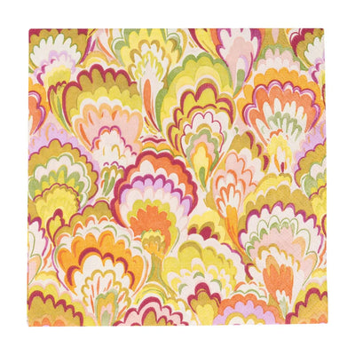 Set De 20 Servilletas (Diseño Ondas Colores) De Papel