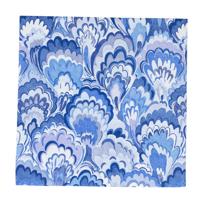 Set De 20 Servilletas (Diseño Ondas Azules) De Papel