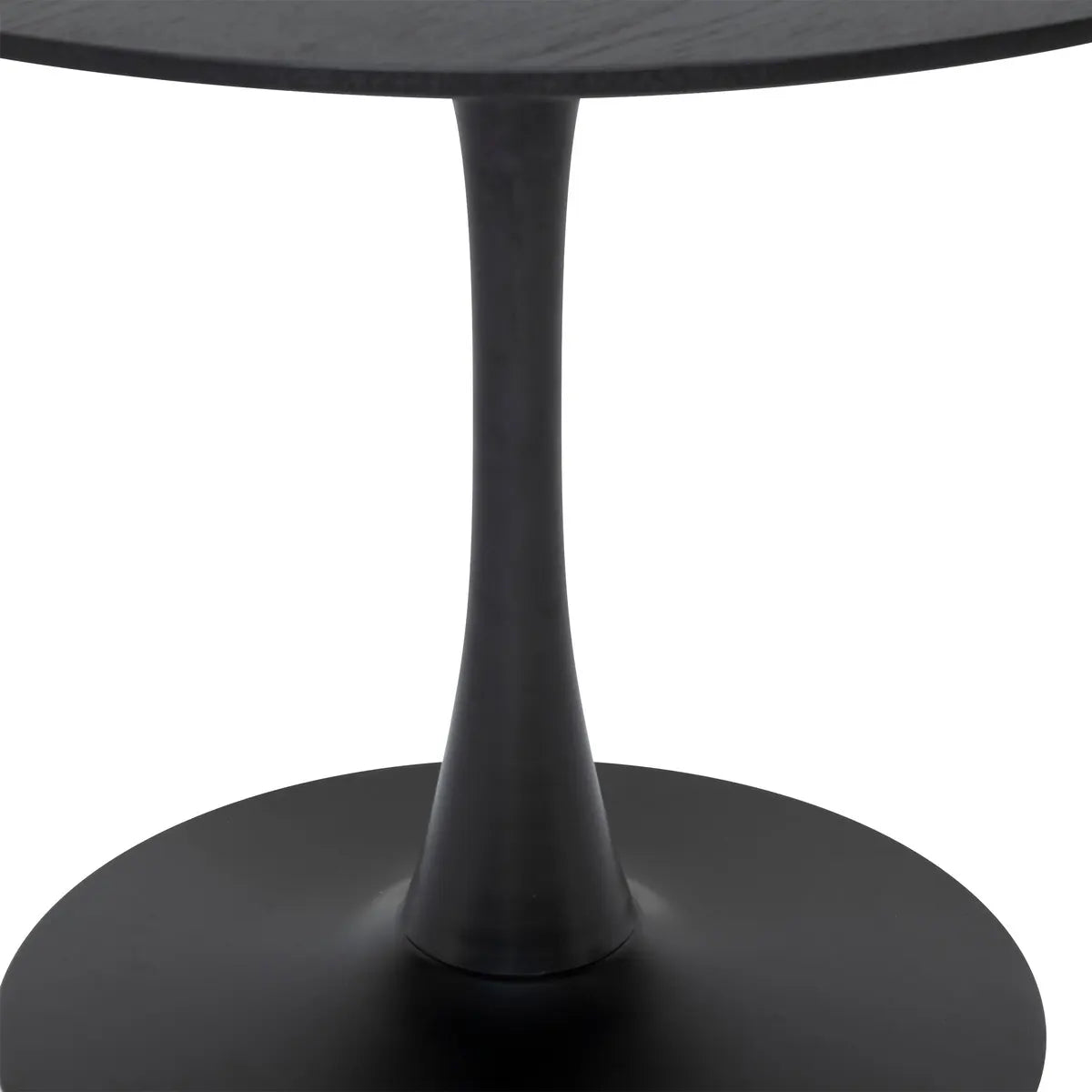 Mesa De Comedor Tablero Enchape (Negro) Estructura De Metal