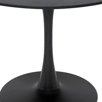 Mesa De Comedor Tablero Enchape (Negro) Estructura De Metal
