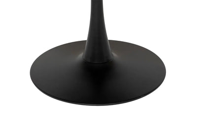 Mesa De Comedor Tablero Enchape (Negro) Estructura De Metal