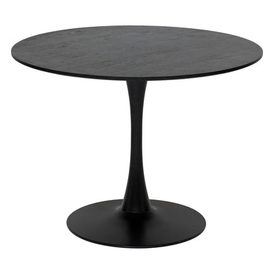 Mesa De Comedor Tablero Enchape (Negro) Estructura De Metal