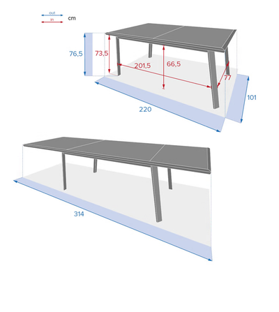 Mesa De Terraza Extensible De Aluminio