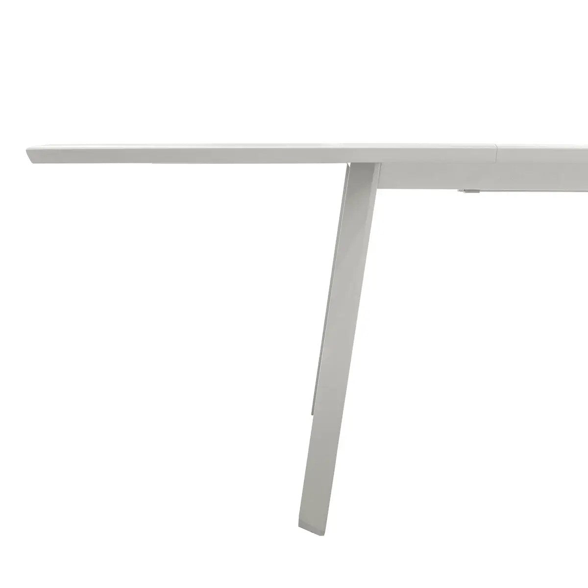 Mesa De Comedor Extensible Blanco Estructura De Metal