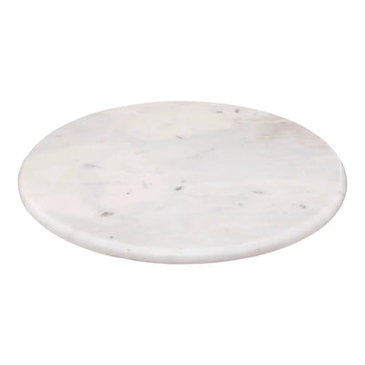 Plato De Servir Redondo (Blanco) De Mármol
