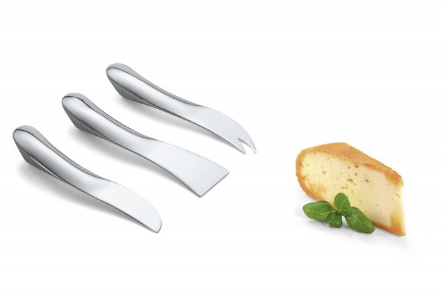 Set de 4 Cuchillos Para Untar Queso De Acero