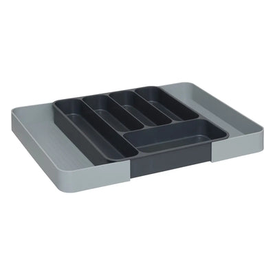 Organizador De Utensilios Extensible (Gris) De Plástico