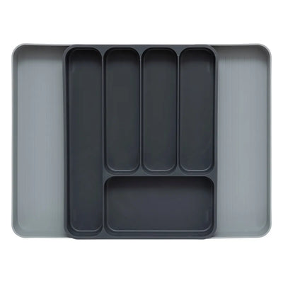 Organizador De Utensilios Extensible (Gris) De Plástico