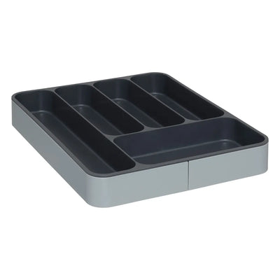 Organizador De Utensilios Extensible (Gris) De Plástico