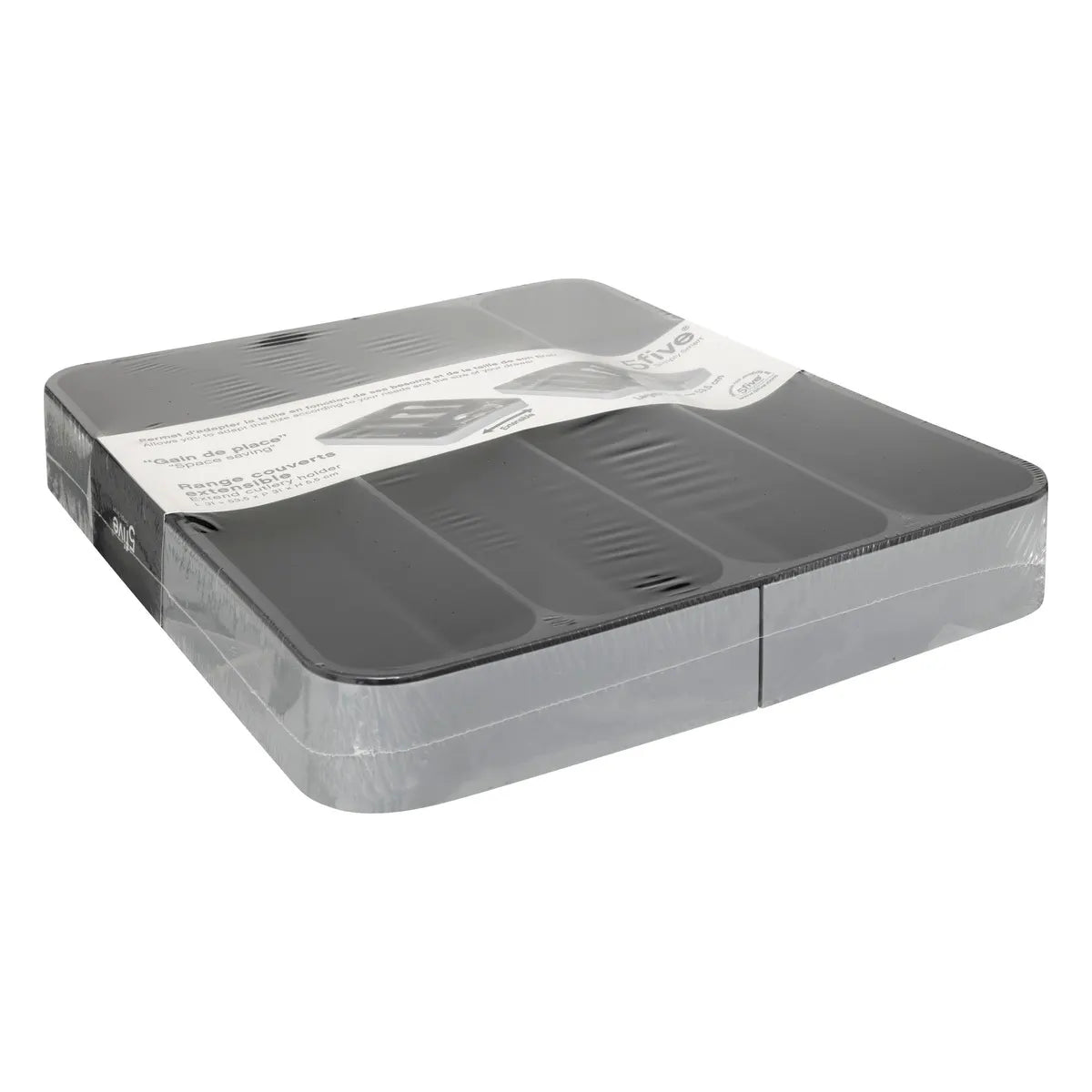 Organizador De Utensilios Extensible (Gris) De Plástico