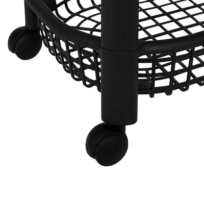 Carrito Organizador Cuatro Niveles (Negro) Para Cocina De Plástico