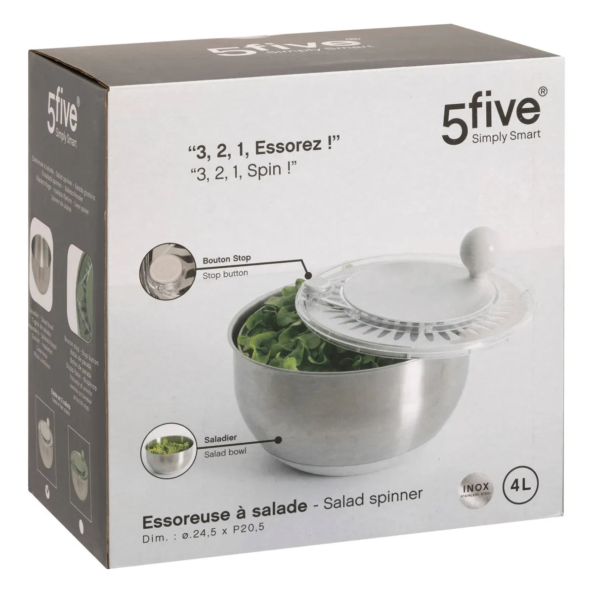 Escurridor De Ensalada (Colores) 4 Lt De Acero