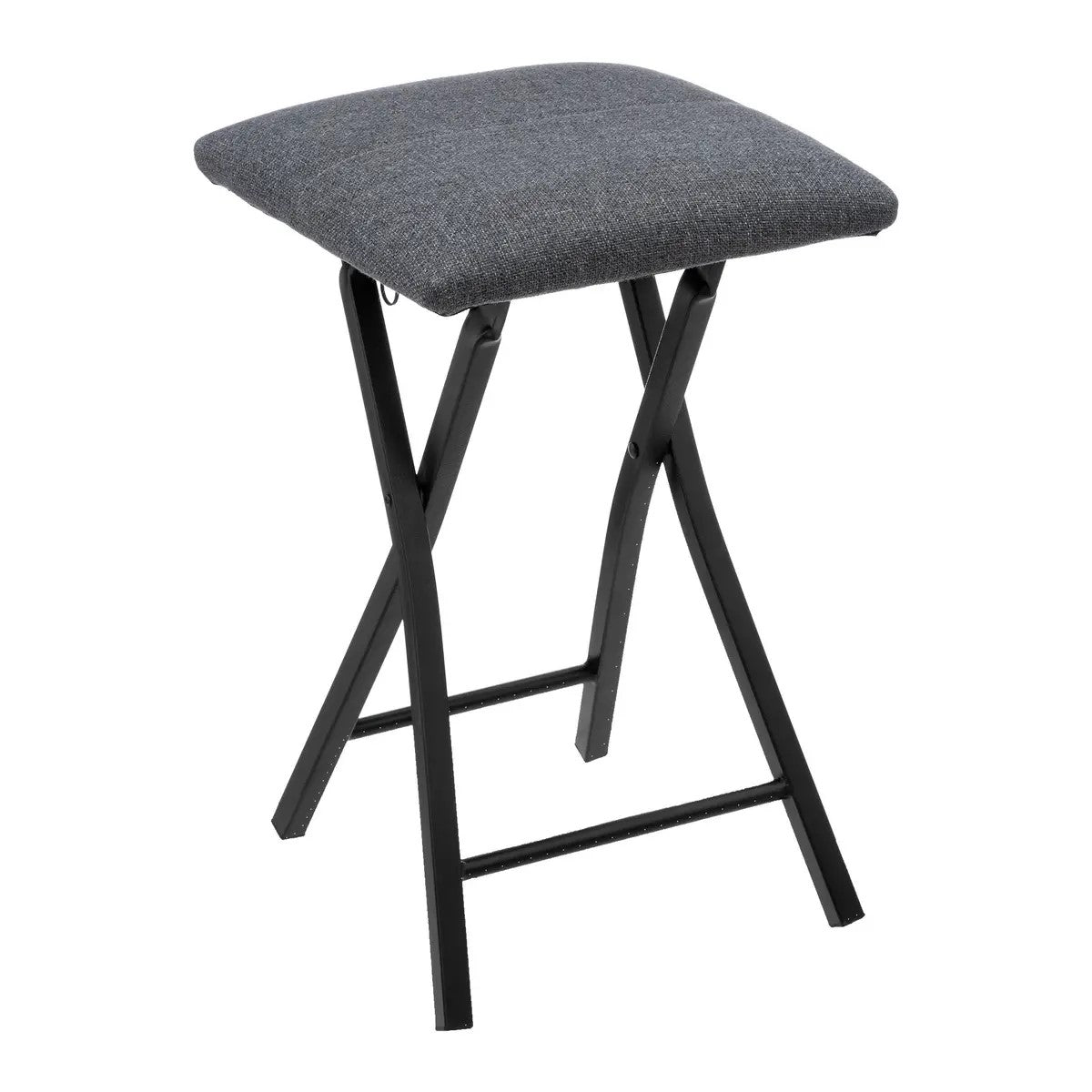 Banca Taburete Plegable (Gris Oscuro) De Metal