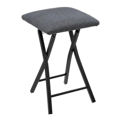 Banca Taburete Plegable (Gris Oscuro) De Metal