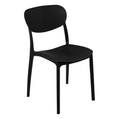 Silla De Comedor (Negro) Estructura De Plástico