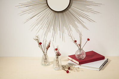 Set de 3 Floreros Decorativos (Transparente) De Vidrio