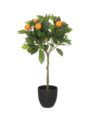 Planta Decorativa Árbol De Naranjas De Plástico