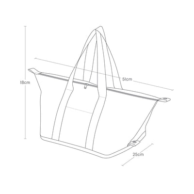 Bolso Con Asas (Negro) De Poliéster