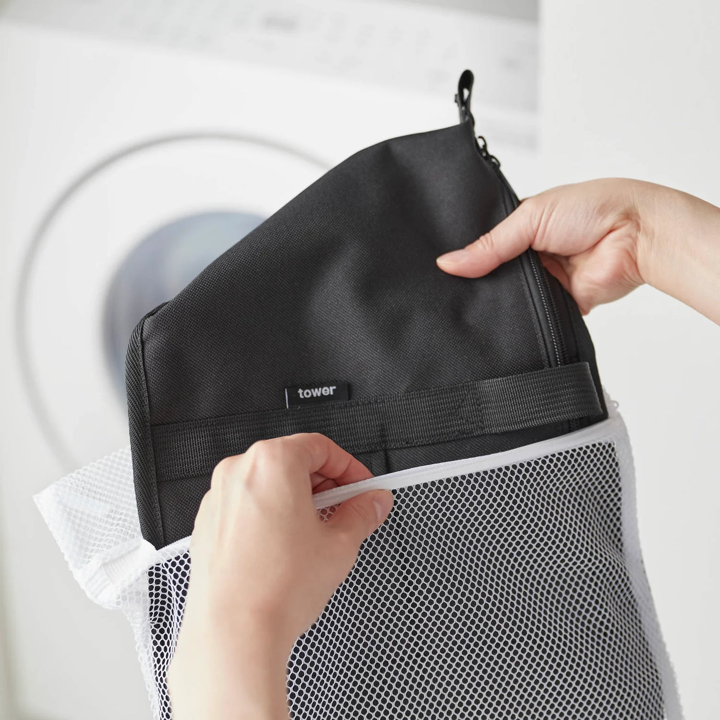 Bolso Con Asas (Negro) De Poliéster