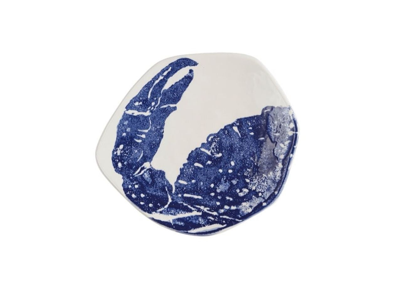 Plato Redondo (Cangrejo Azul) De Cerámica