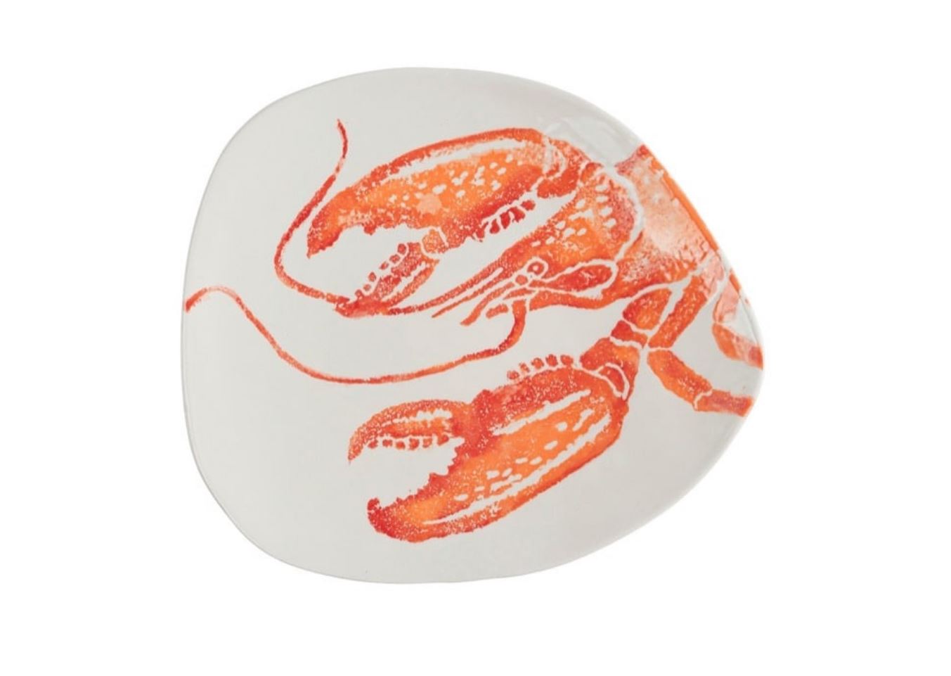 Plato Redondo (Langosta Naranja) De Cerámica