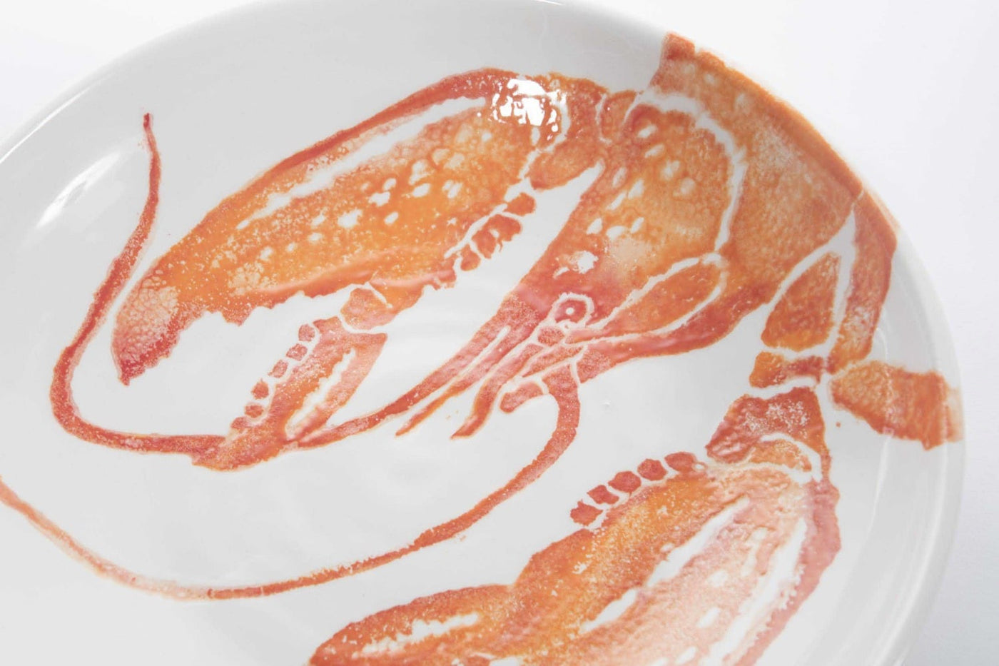 Plato Redondo (Langosta Naranja) De Cerámica