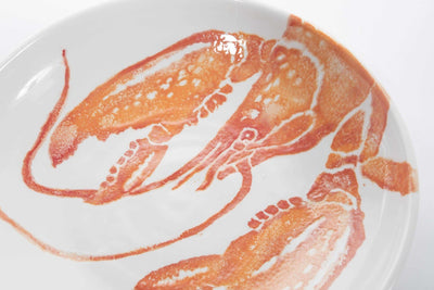 Plato Redondo (Langosta Naranja) De Cerámica