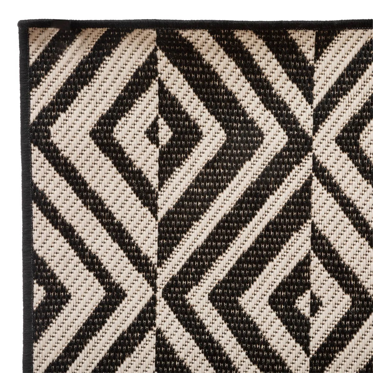 Alfombra Decorativa Rectangular (Negro) De Polipropileno