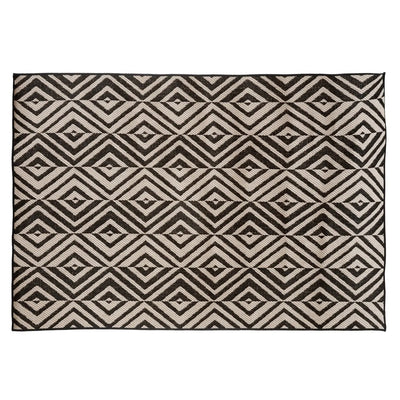 Alfombra Decorativa Rectangular (Negro) De Polipropileno