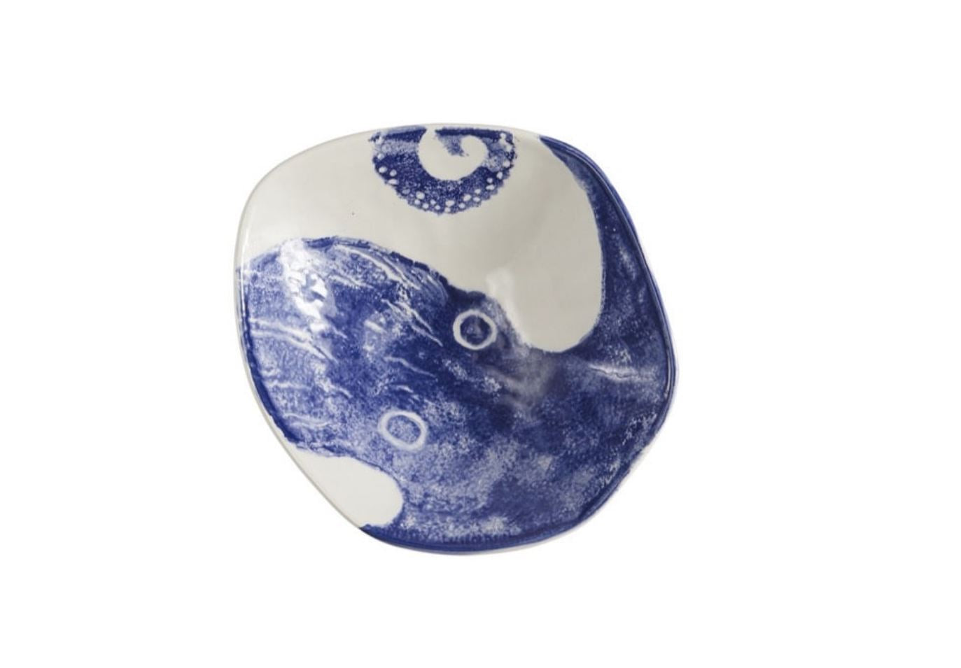 Bowl Redondo (Pulpo Azul) De Cerámica