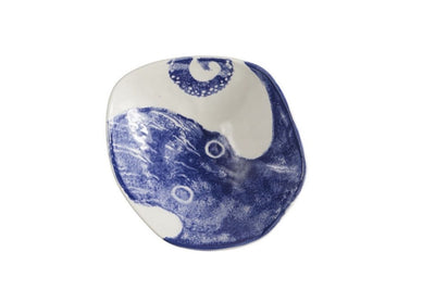 Bowl Redondo (Pulpo Azul) De Cerámica