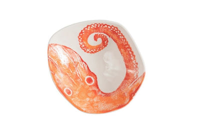 Bowl Redondo (Pulpo Naranja) De Cerámica