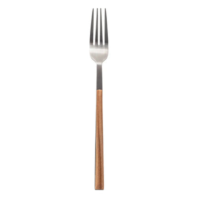 Set De 24 Cubiertos (Cucharas, Tenedor, Cuchillo) Con Mango Natural De Acero